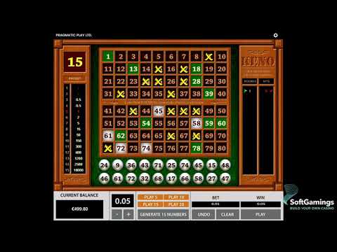 Pragmatic Play Keno Zahlenfeld Screenshot